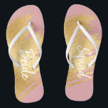 Bride Geschenke Sandals Elegantes Gold und Schwarz Flip Flops<br><div class="desc">Hochzeit Brautparty Geschenke Flip-Flops. "Elegantes Gold und Schwarz" Design. Text oder nicht zu Text, das ist an Ihnen! Wunderbar, um für sich selbst und/oder große Bräunungsgeschenke oder andere feierliche Anlässe zu kaufen! Viel Spaß! Personalisieren Sie den Text durch Ändern. Wählen Sie Ihren bevorzugten Schriftart Stil, Farbe und Größe. Entwurfselemente können...</div>