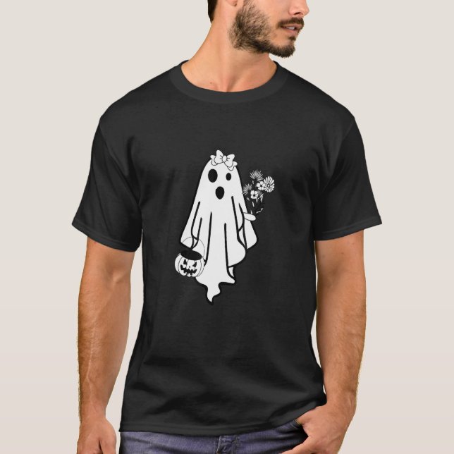 Bride Ghost  Halloween Costume Scary Pumpkin Lamp T-Shirt (Vorderseite)