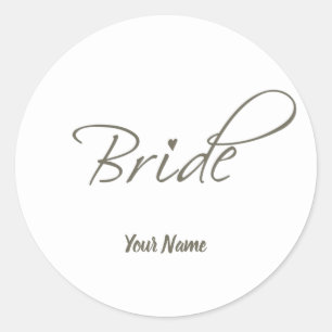 Bride Gift Bachelorette und Verlobung Stag Party Runder Aufkleber