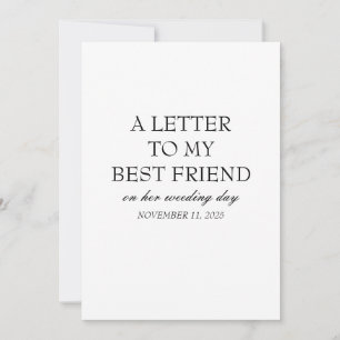 Bride Gifts Personalisiert "To My Best Friend Card Dankeskarte