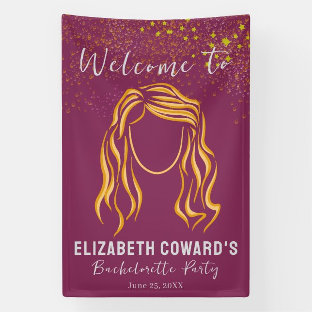 Bride Girl Bachelorette Party Sign Banner (Vertikal)