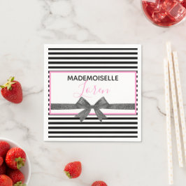 BRIDE Glam Parisian Theme Couture Dusche Party Serviette