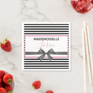 BRIDE Glam Parisian Theme Couture Dusche Party Serviette