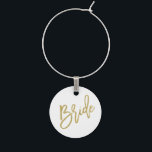 Bride Gold Glitzer Script Glasmarker<br><div class="desc"></div>