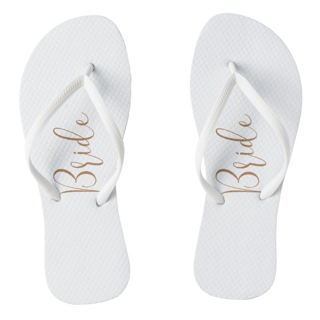 Bride Gold Script Flip Flops (Fußbett)