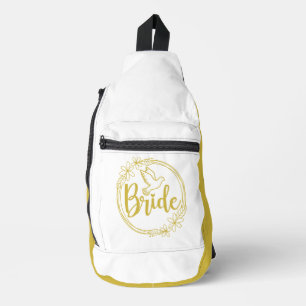 BRIDE Gold White Crossbody Bag