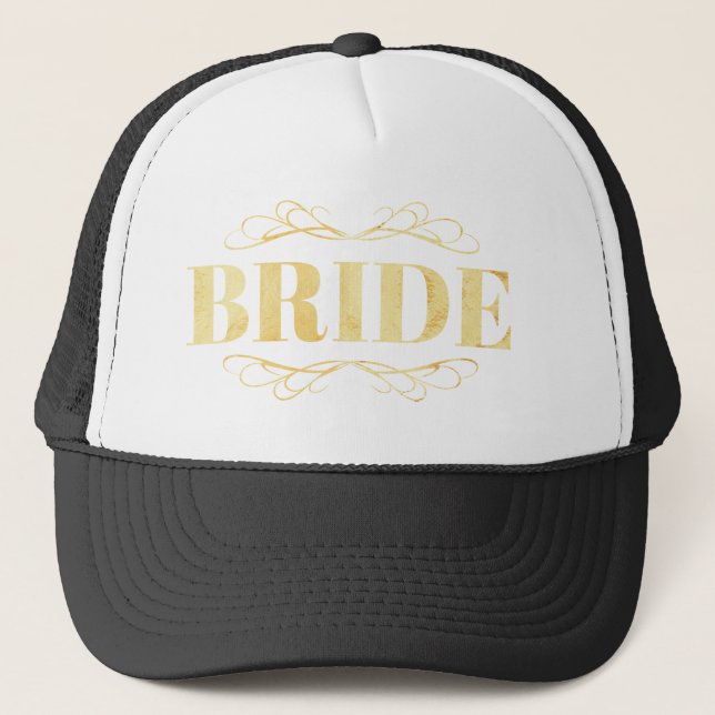 Bride Golden Scroll Truckerkappe (Vorderseite)