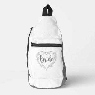 BRIDE Gray White Crossbody Bag