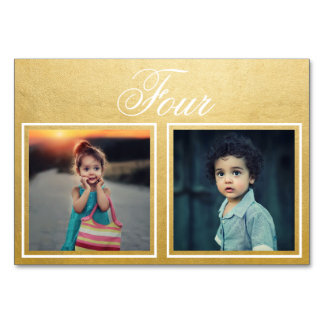 Bride Groom Age Elegante klassische Gold Tischnumm Tischnummer