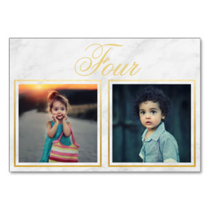 Bride Groom Age Elegante Marmorgolden Tischnummer