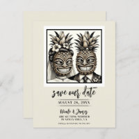 Bride & Groom Aloha Ananas Tiki Save the Date