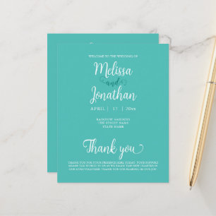 Bride Groom Aquamarin White Elegante Hochzeitsprog