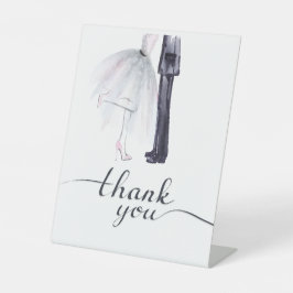 Bride & Groom Dance "Danke" Podestschild Sockelschild