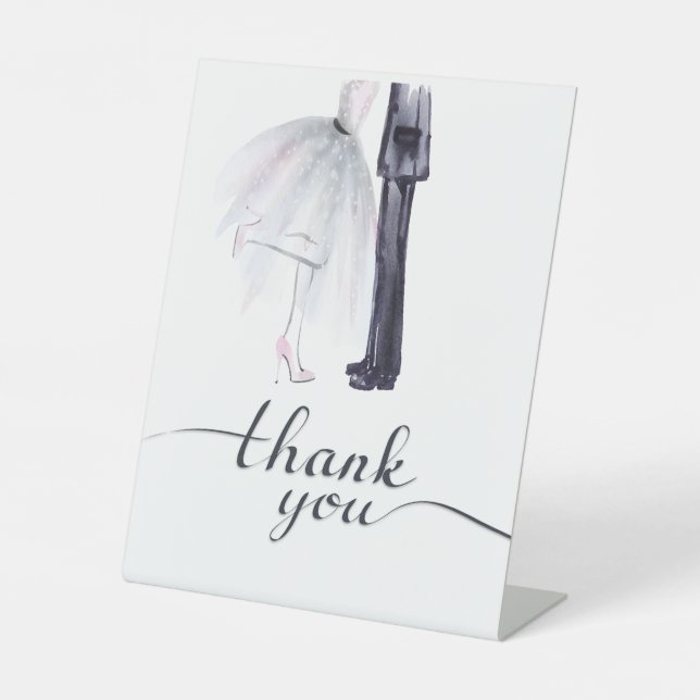 Bride & Groom Dance "Danke" Podestschild Sockelschild (Vorderseite)