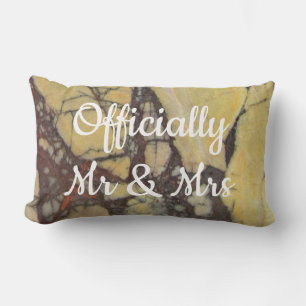Bride Groom Gemstone Yellow Red Marble Keepake Lendenkissen