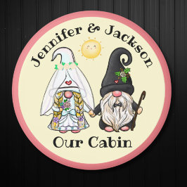 Bride & Groom Gnome Couple Cruise Door Marker Magnet