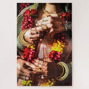 Bride & Groom Hindu Wedding Jigsaw Puzzle 1014 Stk