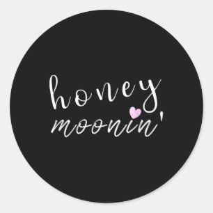 Bride Groom Honey Moonin Paare Hochzeit Funny T-Sh Runder Aufkleber