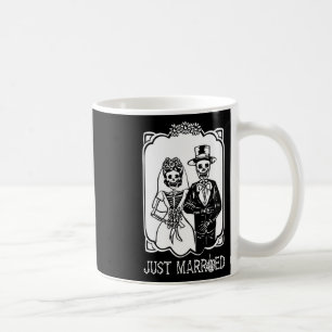 Bride Groom Just Married Skeleton Halloween Couple Kaffeetasse