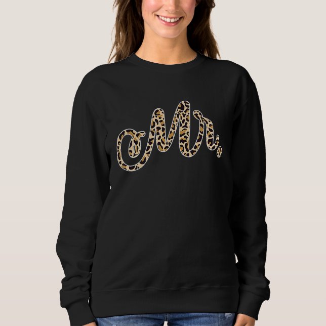Bride Groom Mr Leopard Print Wedding Matching Coup Sweatshirt (Vorderseite)