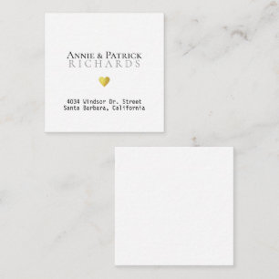 Bride Groom Names Wedding Card mit Adresse Mitteilungskarte