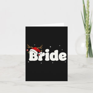 Bride Groom Santa Couples Weihnachtsausstellungen Karte