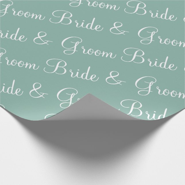 Bride Groom Script Polterabend Geschenkpapier (Ecke)