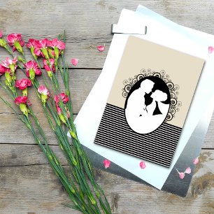 Bride & Groom Silhouetten Save-the-Date-Karten Save The Date