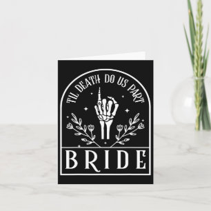 Bride Groom Skeleton Gothic Halloween Verlobung W Karte