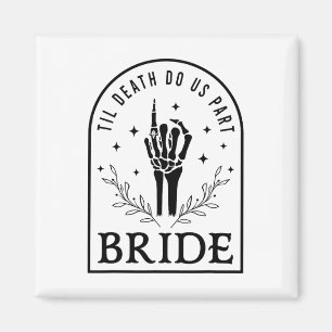 Bride Groom Skeleton Gothic Halloween Verlobung W Magnet
