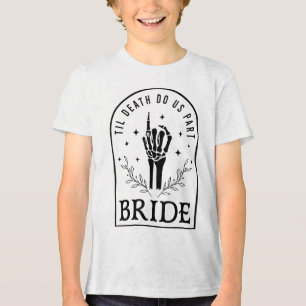 Bride Groom Skeleton Gothic Halloween Verlobung W Tri-Blend Shirt