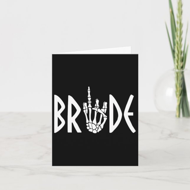 Bride Groom Skeleton Gothic Wedding Verlobung Hal Karte (Vorderseite)