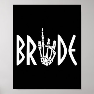 Bride Groom Skeleton Gothic Wedding Verlobung Hal Poster