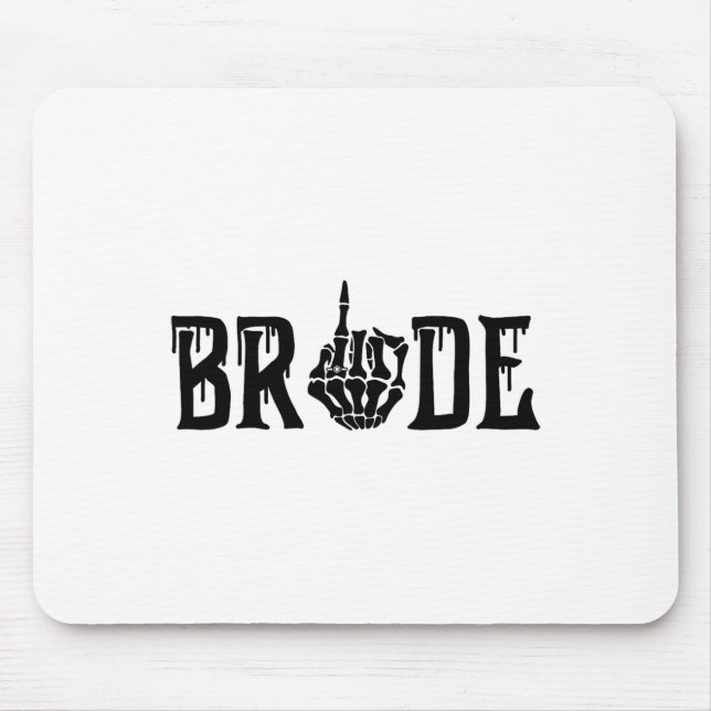 Bride Groom Skeleton Hand Halloween Bachel Mousepad (Vorne)