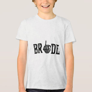 Bride Groom Skeleton Hand Halloween Bachel Tri-Blend Shirt