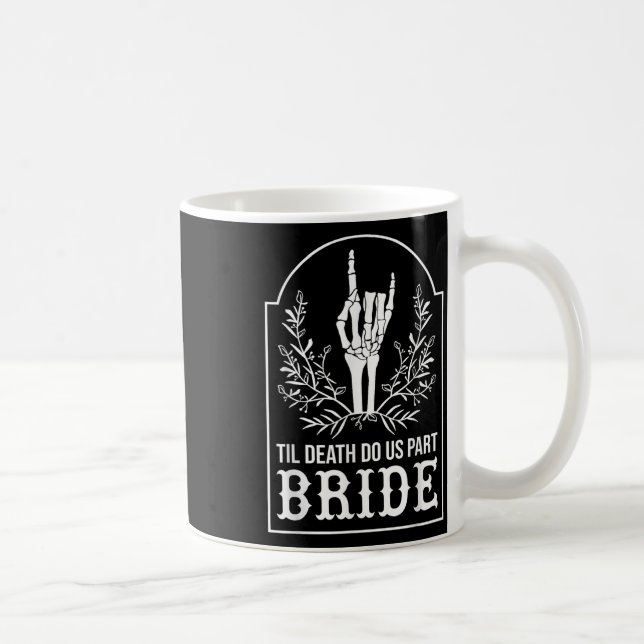 Bride Groom Skeleton Hand Paare Matching Wedding Kaffeetasse (Rechts)