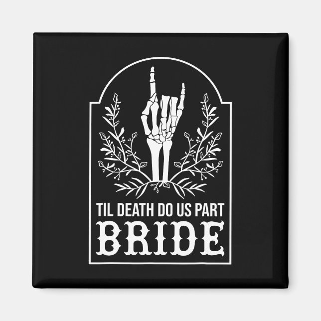 Bride Groom Skeleton Hand Paare Matching Wedding Magnet (Vorne)
