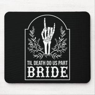 Bride Groom Skeleton Hand Paare Matching Wedding Mousepad