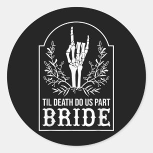 Bride Groom Skeleton Hand Paare Matching Wedding Runder Aufkleber
