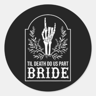 Bride Groom Skeleton Hand Paare Matching Wedding Runder Aufkleber
