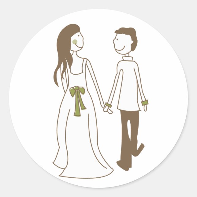 Bride & Groom Sticker von TearDrop Hochzeiten (Vorderseite)