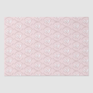 Bride Groom Wedding Date Embossed Herz Seidenpapier