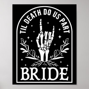 Bride Groom Wedding Verlobung Halloween Couple Ma Poster