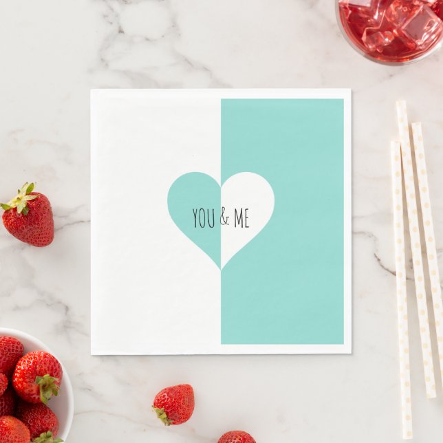 Bride & Groom You & Me Wedding Suite Party Serviette (Beispiel)