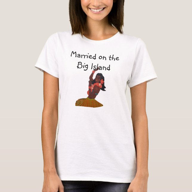 Bride Hawaiian Wedding Big Island Hawaii T-Shirt (Vorderseite)