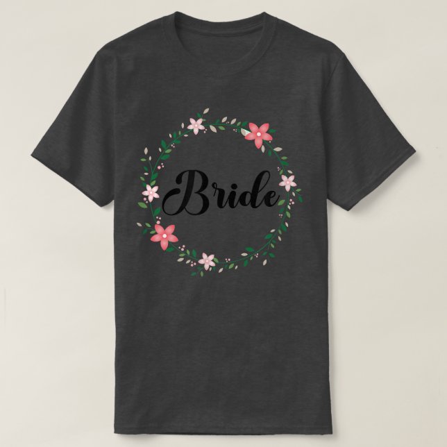 Bride Hen Party Floral Wreath Team Bride 216 T-Shirt (Design vorne)