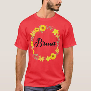 Bride Hen Party Floral Wreath Team Bridge T-Shirt