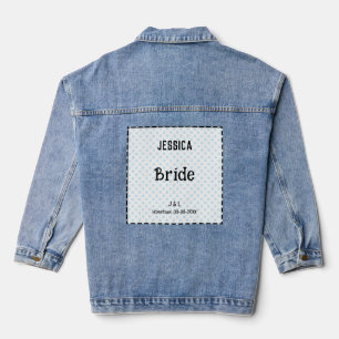 Bride Hübsch Polka Dot Custom Brautparty Hochzeit Jeansjacke