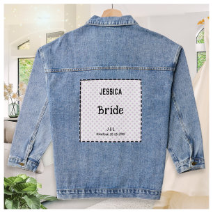 Bride Hübsch Polka Dot Custom Brautparty Hochzeit Jeansjacke