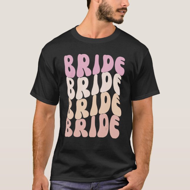 Bride I Do Crew Retro Bachelorette Party Bride Bri T-Shirt (Vorderseite)